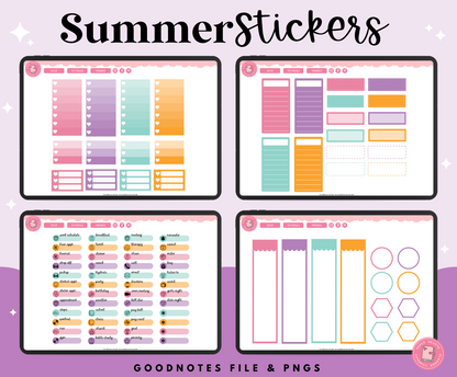 July Summer Stickers