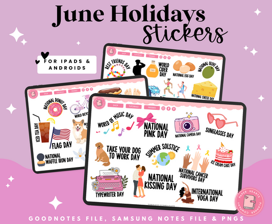 June Holidays Stickers