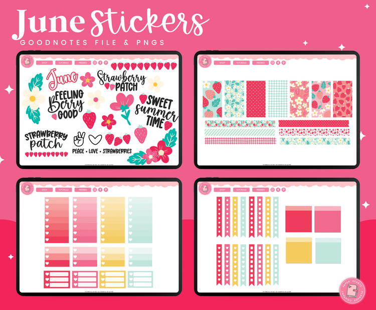 June Stickers 2023 Strawberry Patch
