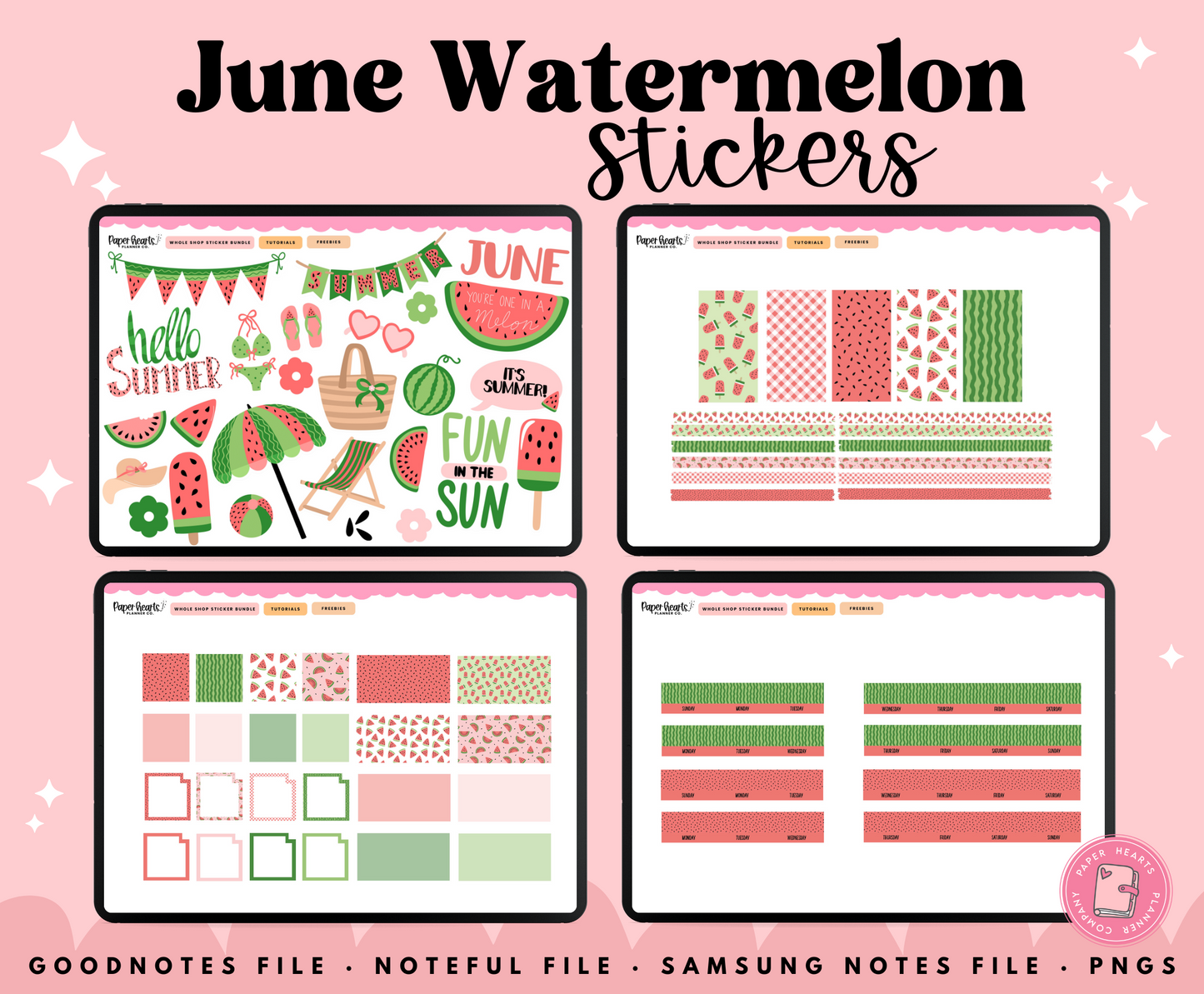 June Watermelon Stickers