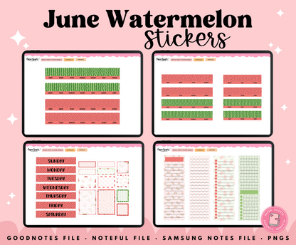 June Watermelon Stickers