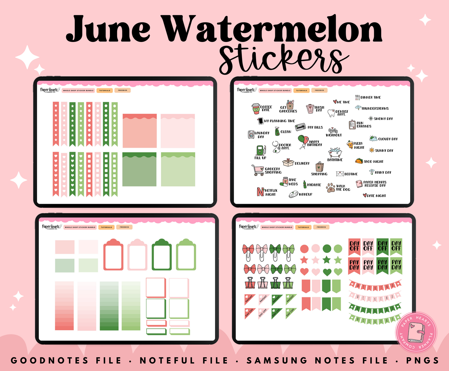 June Watermelon Stickers