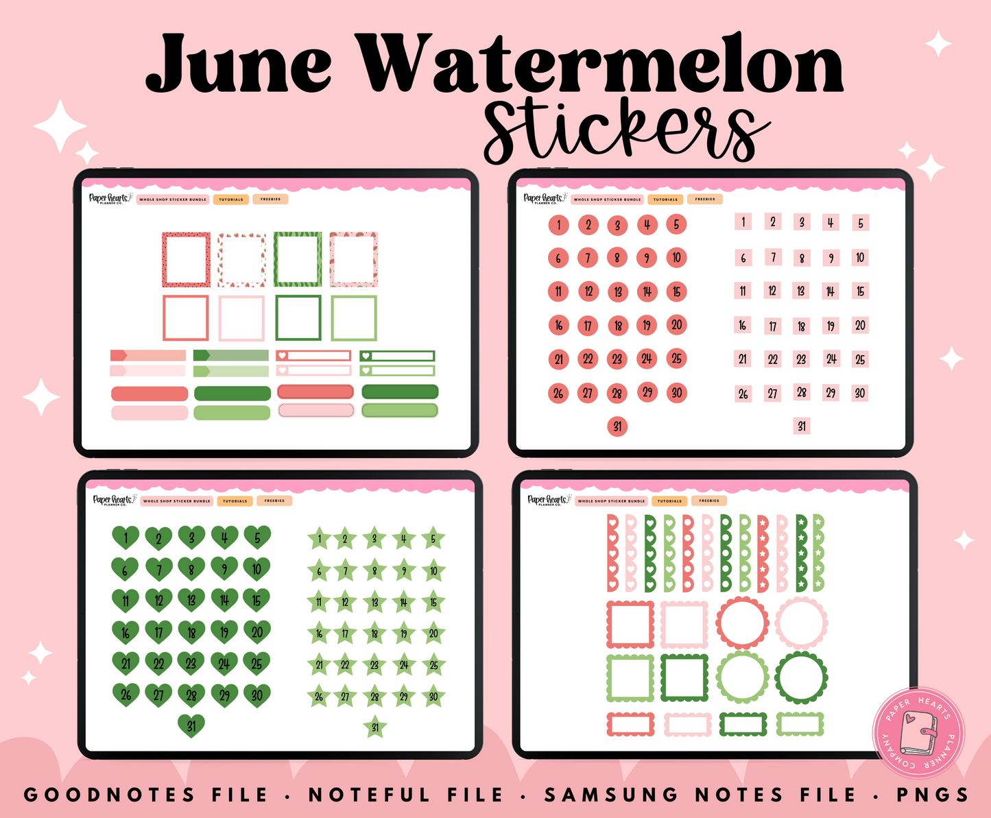 June Watermelon Stickers