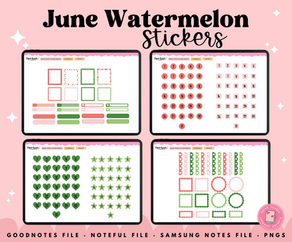 June Watermelon Stickers
