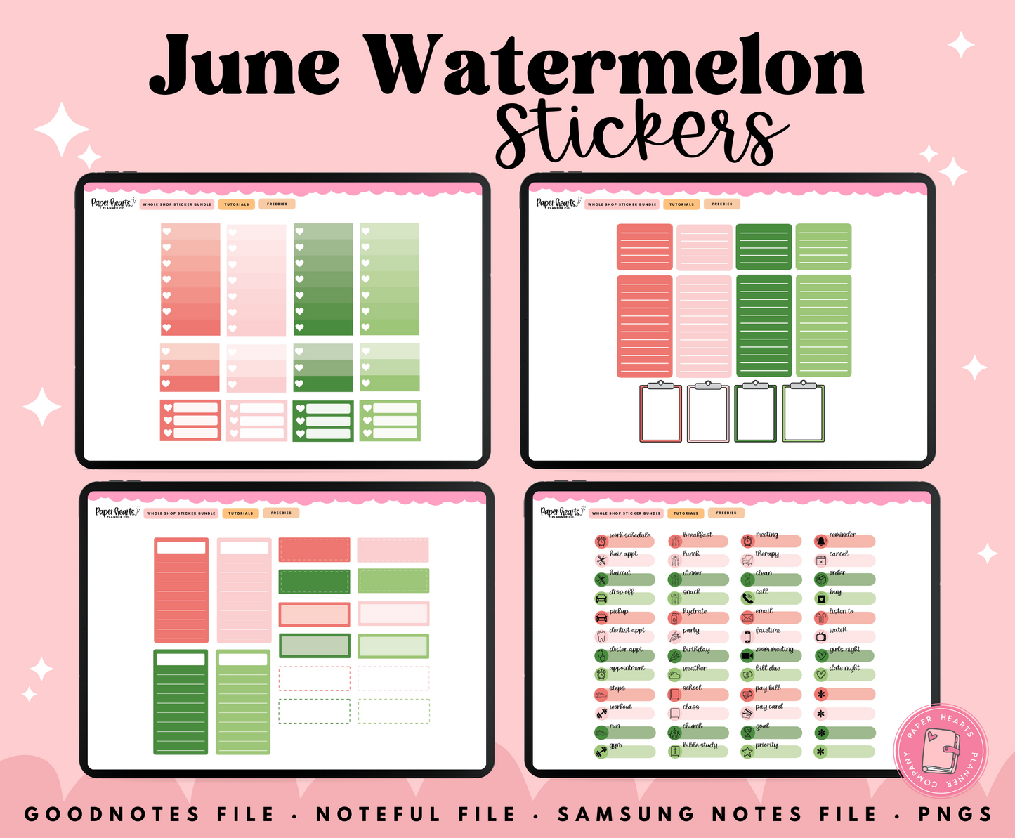 June Watermelon Stickers