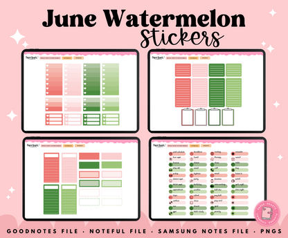 June Watermelon Stickers