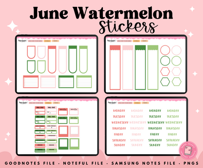 June Watermelon Stickers
