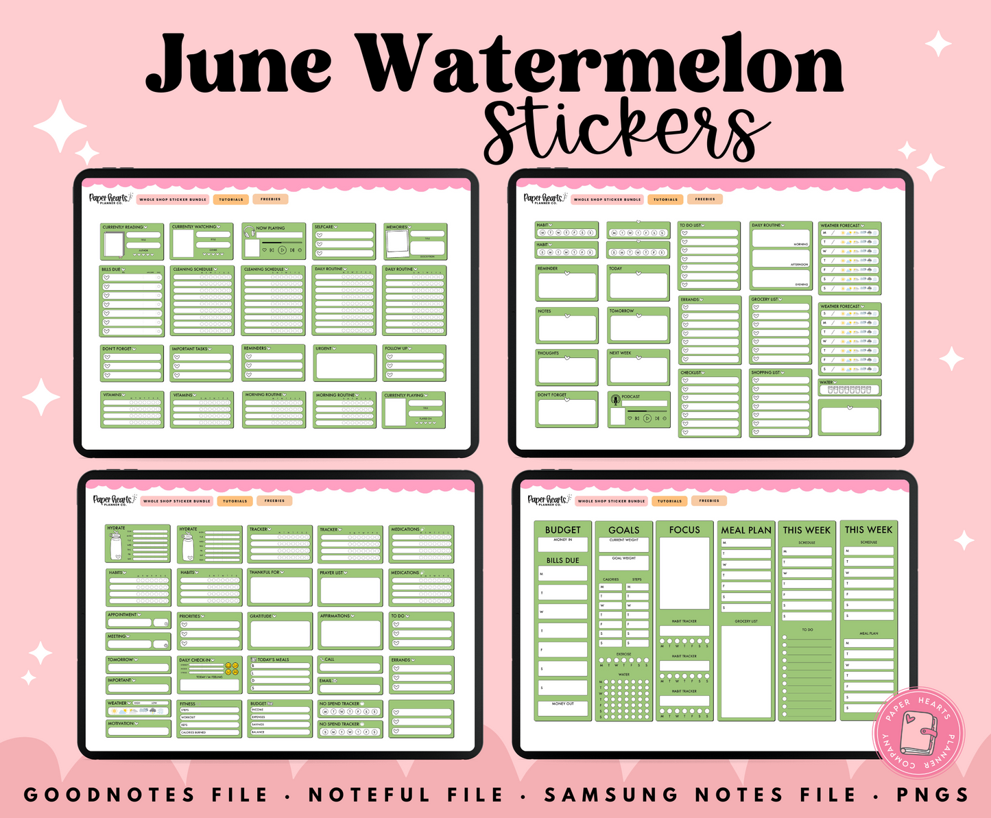 June Watermelon Stickers