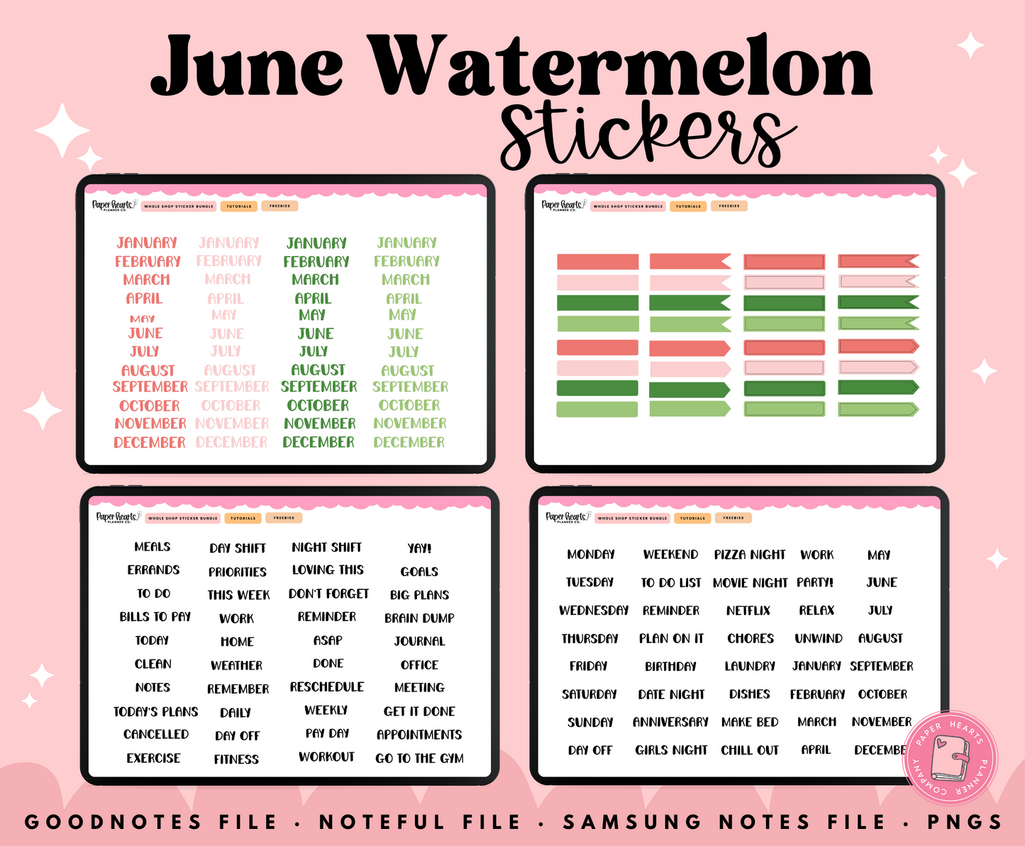 June Watermelon Stickers