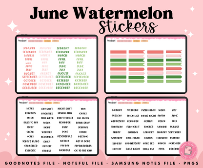 June Watermelon Stickers