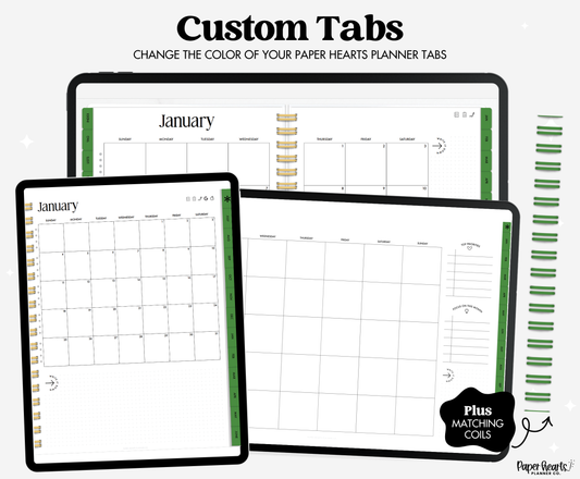 June Watermelon Dark Green Tabs