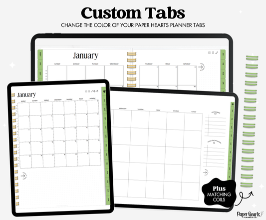 June Watermelon Light Green Tabs