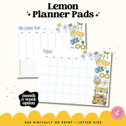 Lemons Planner Pad