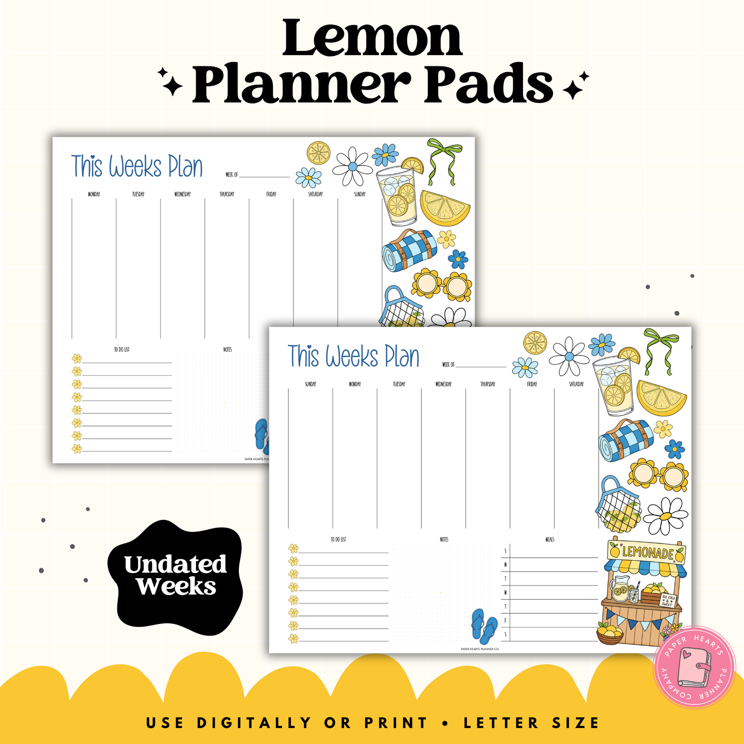 Lemons Planner Pad