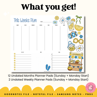 Lemons Planner Pad