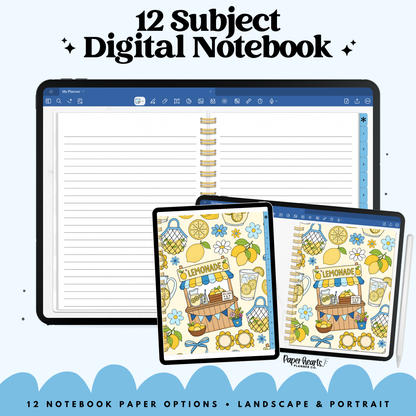 Lemonade Stand Digital Notebook