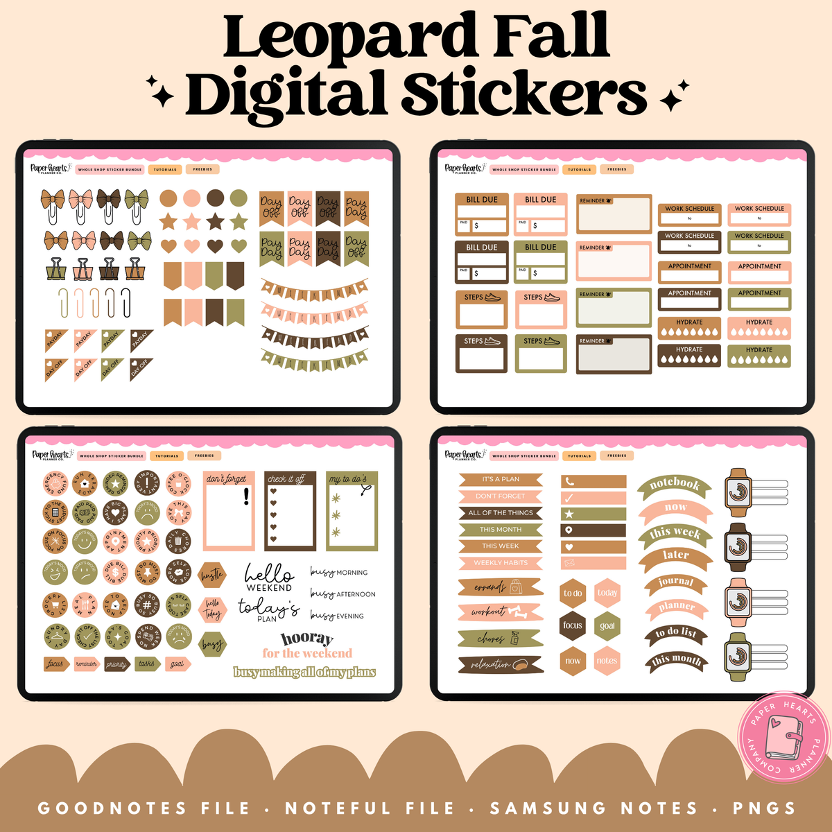 Leopard Fall Stickers