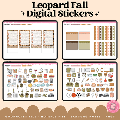 Leopard Fall Stickers