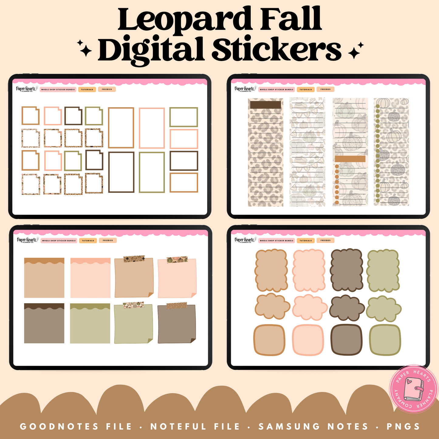Leopard Fall Stickers