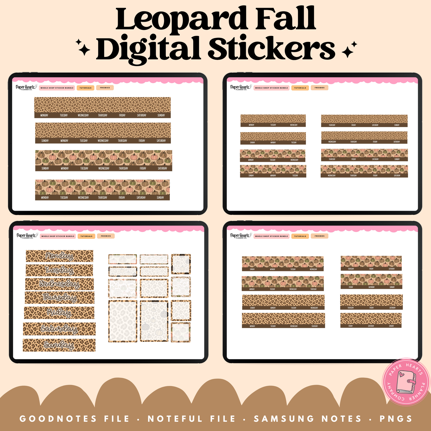 Leopard Fall Stickers