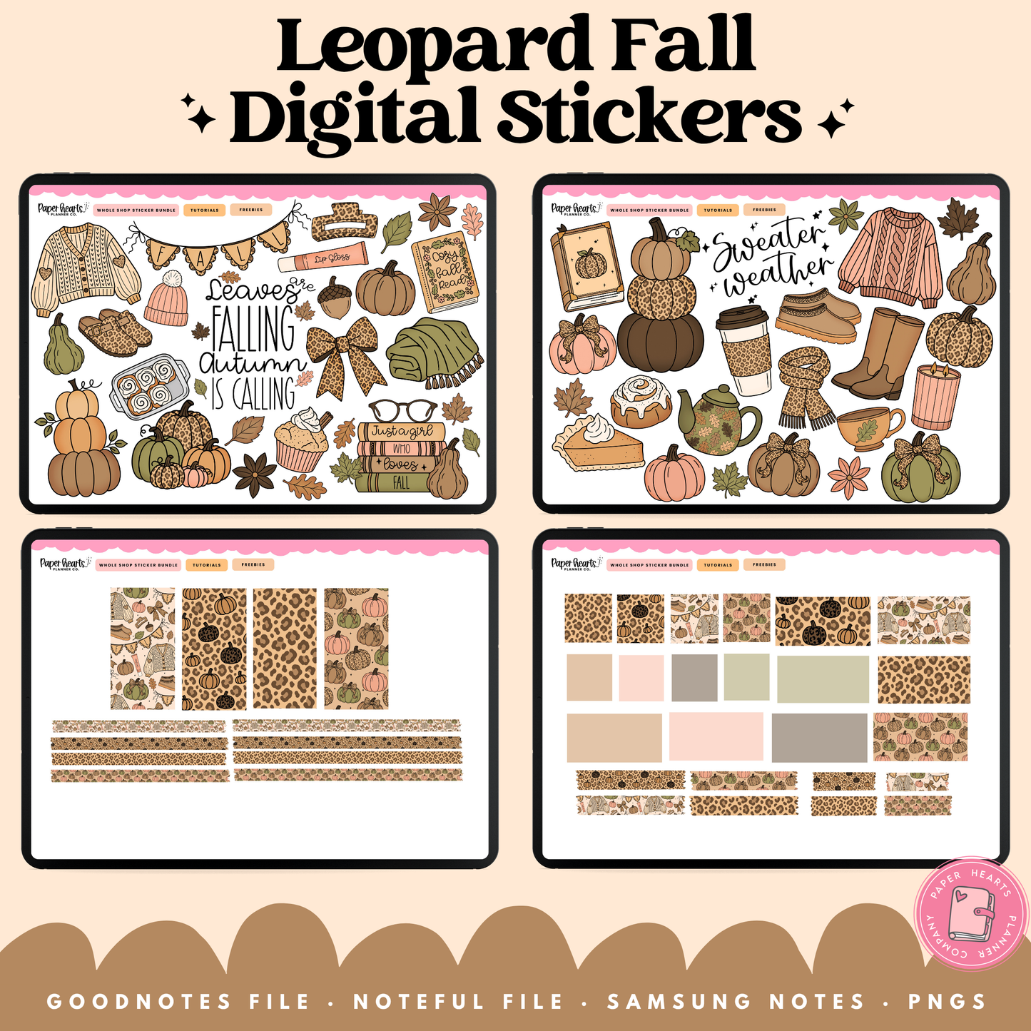 Leopard Fall Stickers
