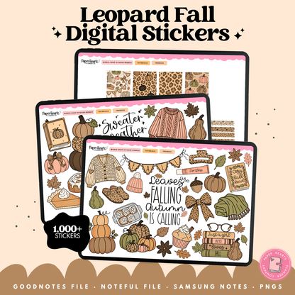 Leopard Fall Stickers