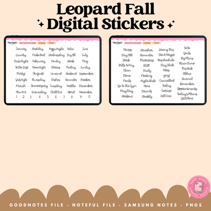 Leopard Fall Stickers