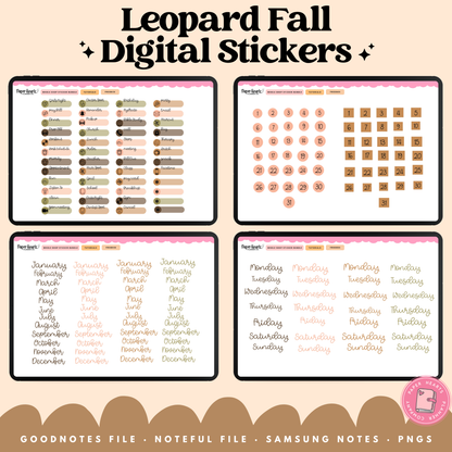 Leopard Fall Stickers