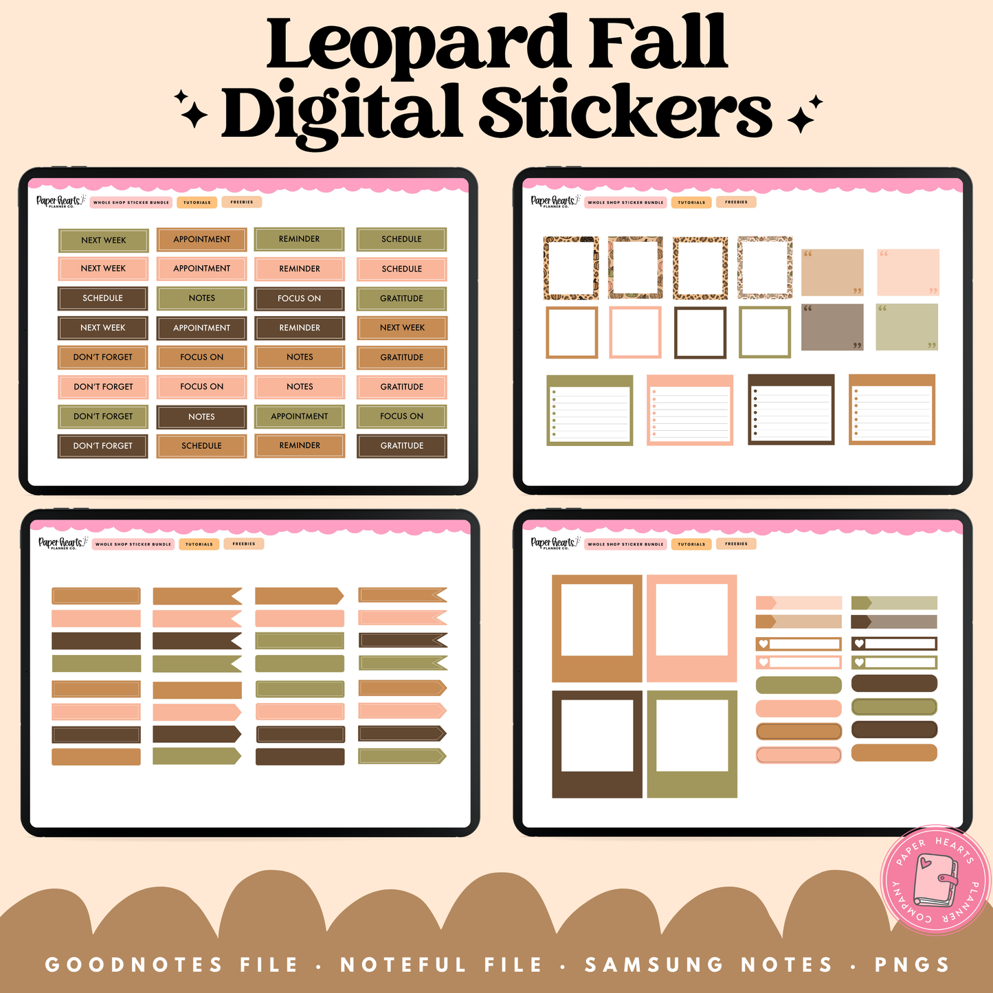 Leopard Fall Stickers