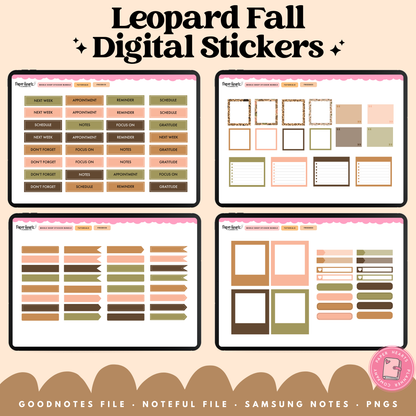 Leopard Fall Stickers