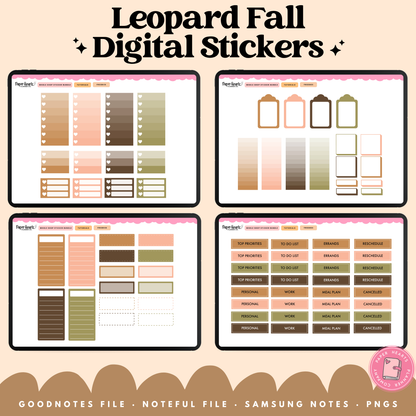 Leopard Fall Stickers