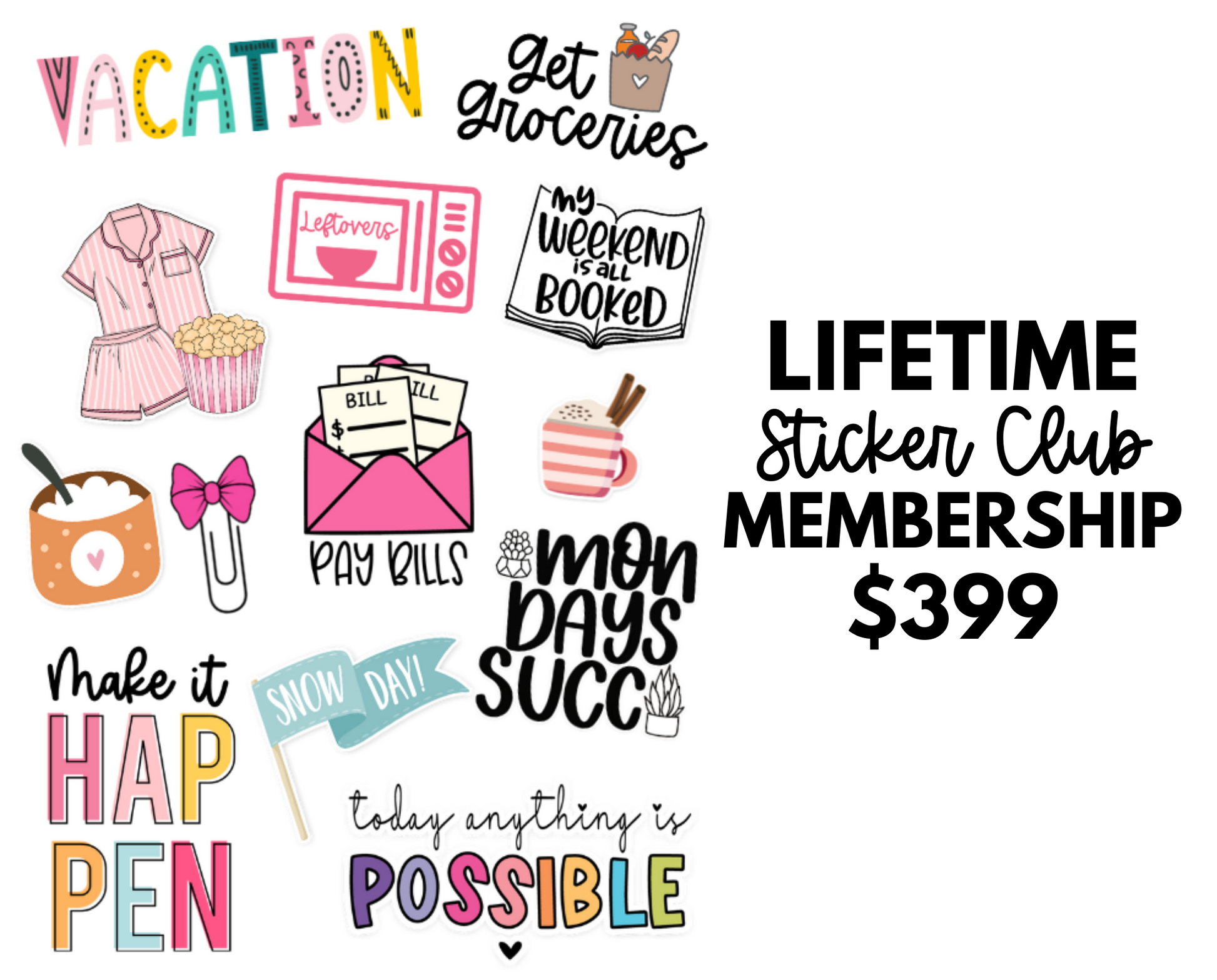 Lifetime Sticker Club – Paper Hearts Planner Co.