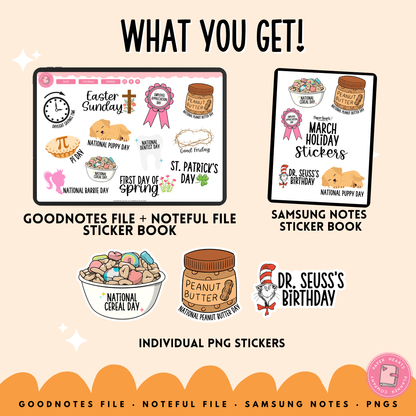 March Holidays Stickers