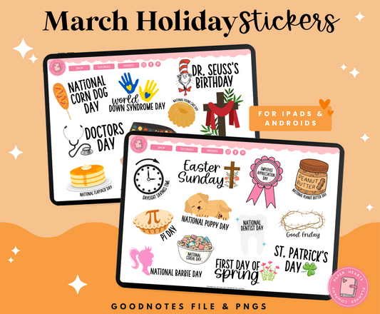 March Holidays Stickers