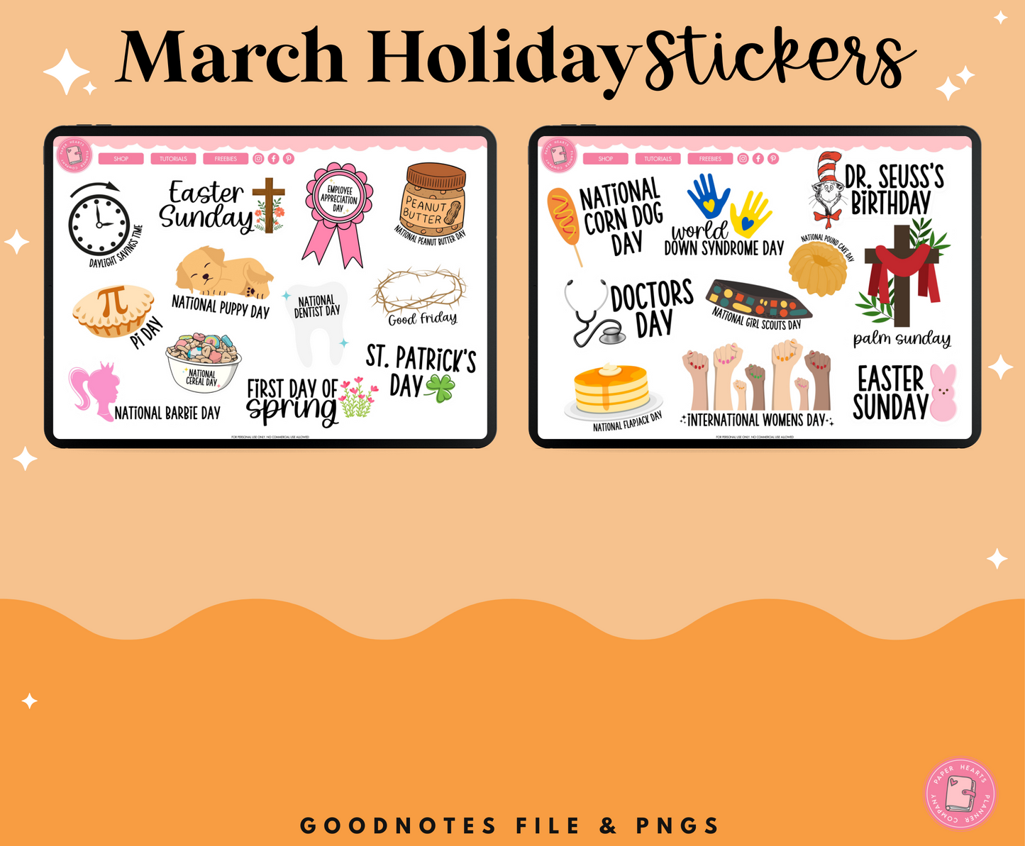 March Holidays Stickers