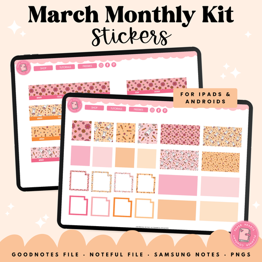 March Monthly Kit Stickers - Easter Carrots