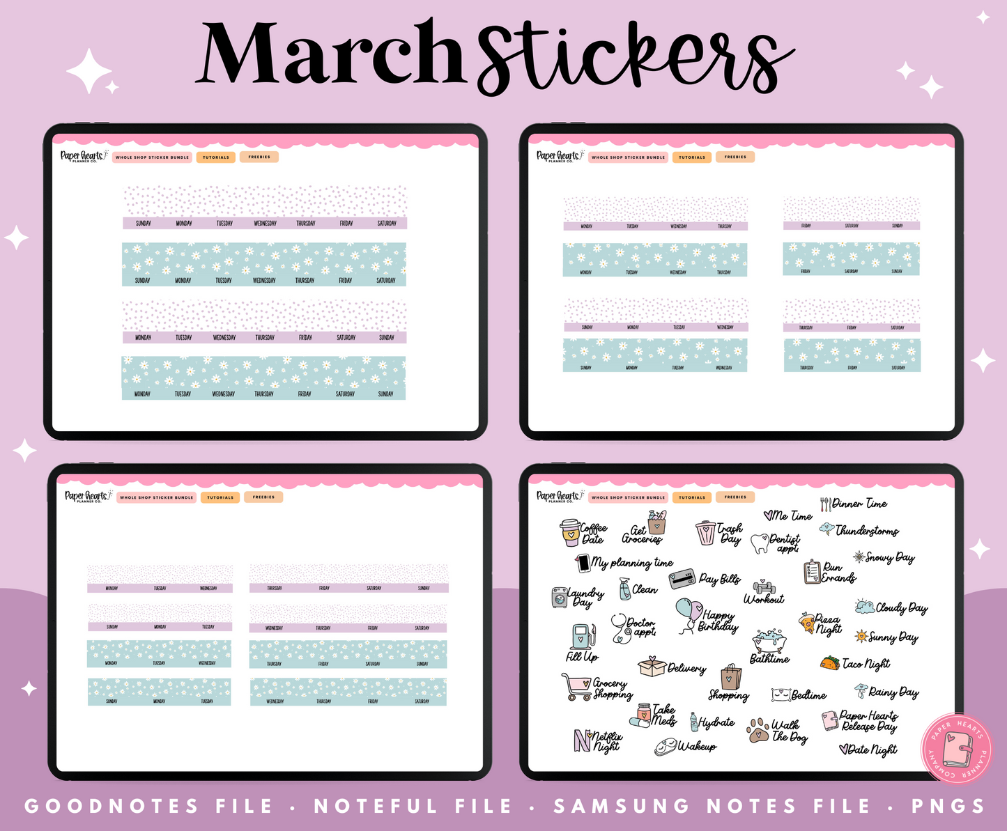 March Stickers