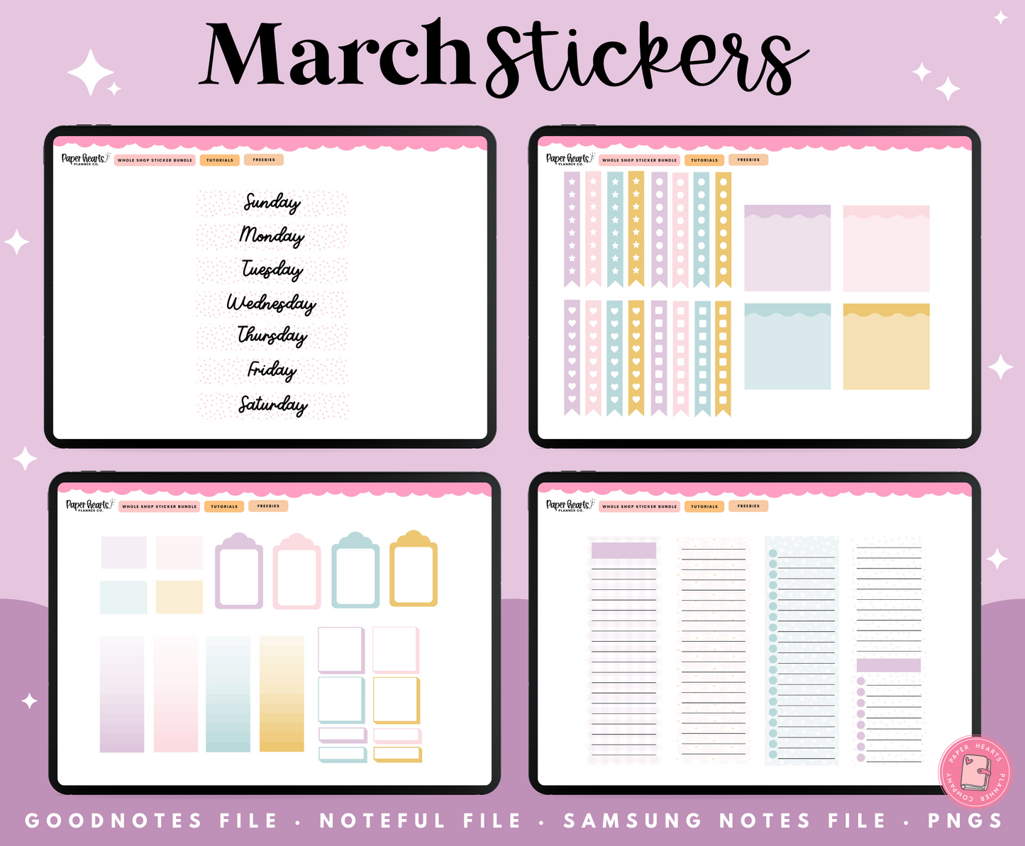 March Stickers