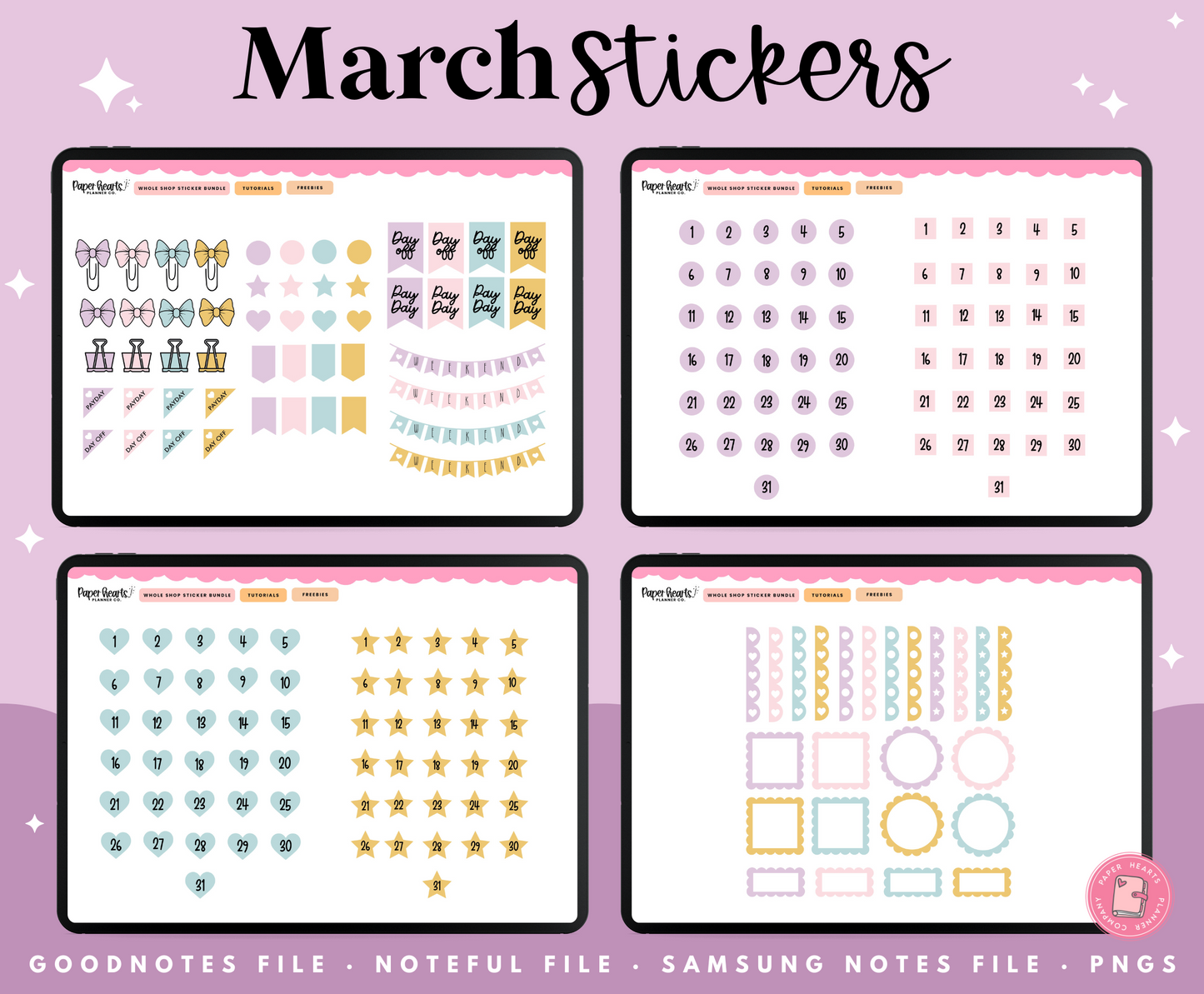 March Stickers