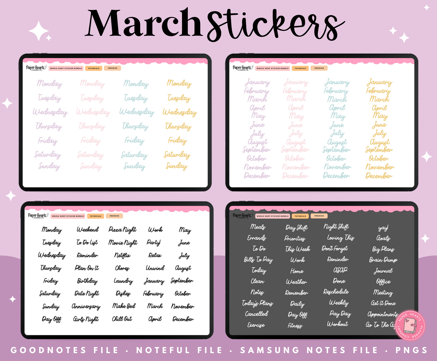 March Stickers