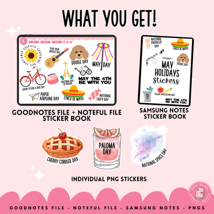 May Holidays Stickers