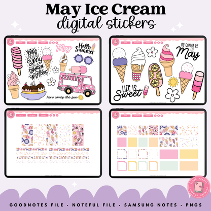 May Ice Cream Stickers