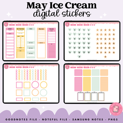 May Ice Cream Stickers