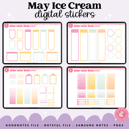 May Ice Cream Stickers