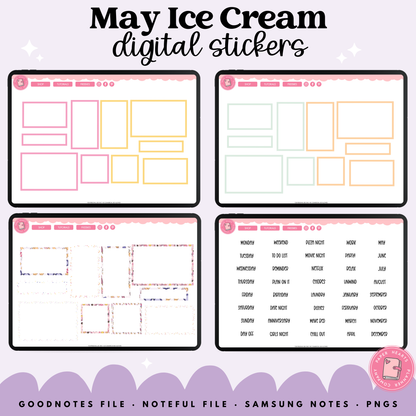 May Ice Cream Stickers