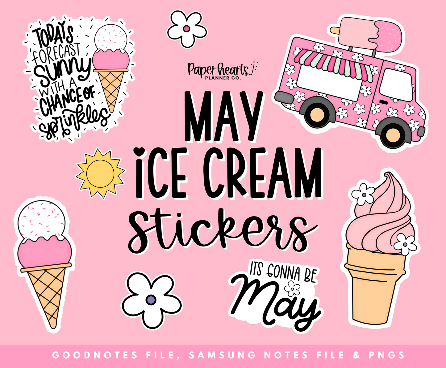 May Ice Cream Stickers