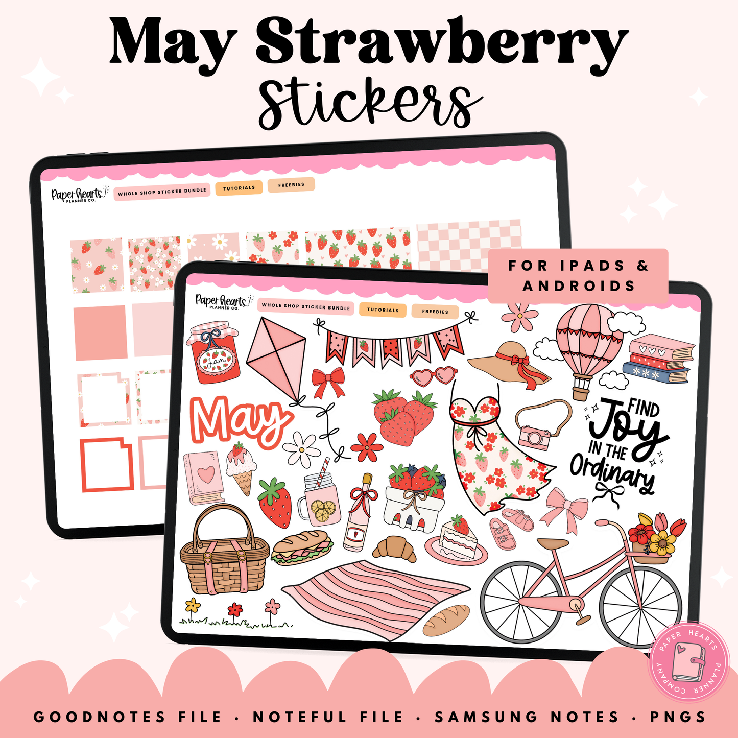 May Strawberry Stickers