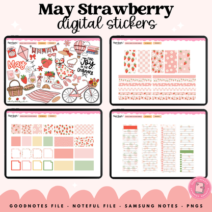 May Strawberry Stickers