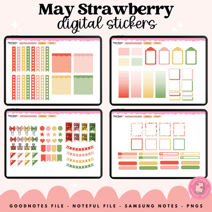 May Strawberry Stickers