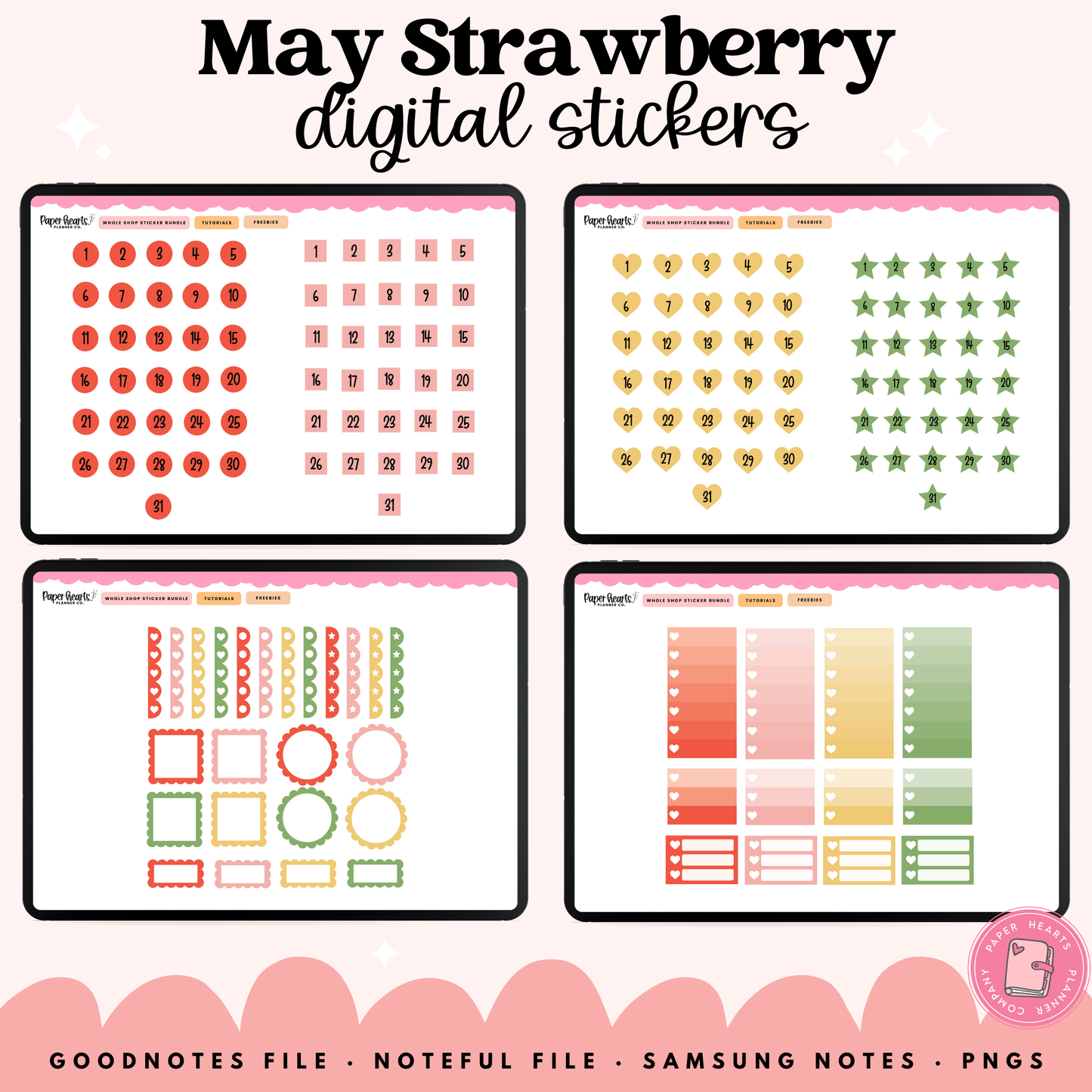 May Strawberry Stickers